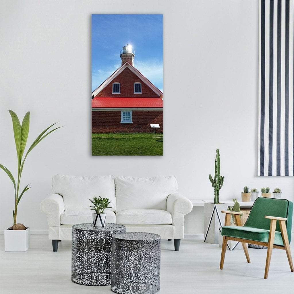 Tawas Point Michigan Vertical Canvas Wall Art-1 Vertical-Gallery Wrap-12" x 24"-Tiaracle