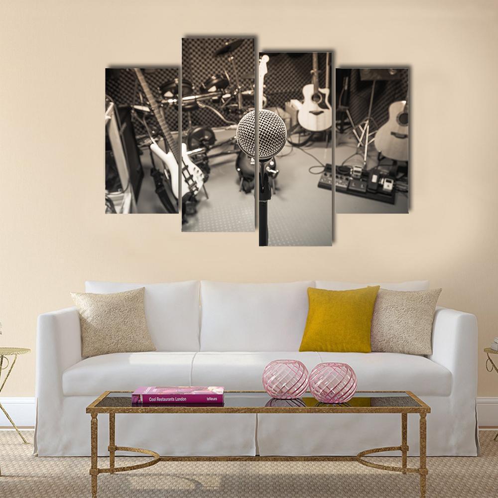 Musical Equipment's Canvas Wall Art-4 Pop-Gallery Wrap-50" x 32"-Tiaracle