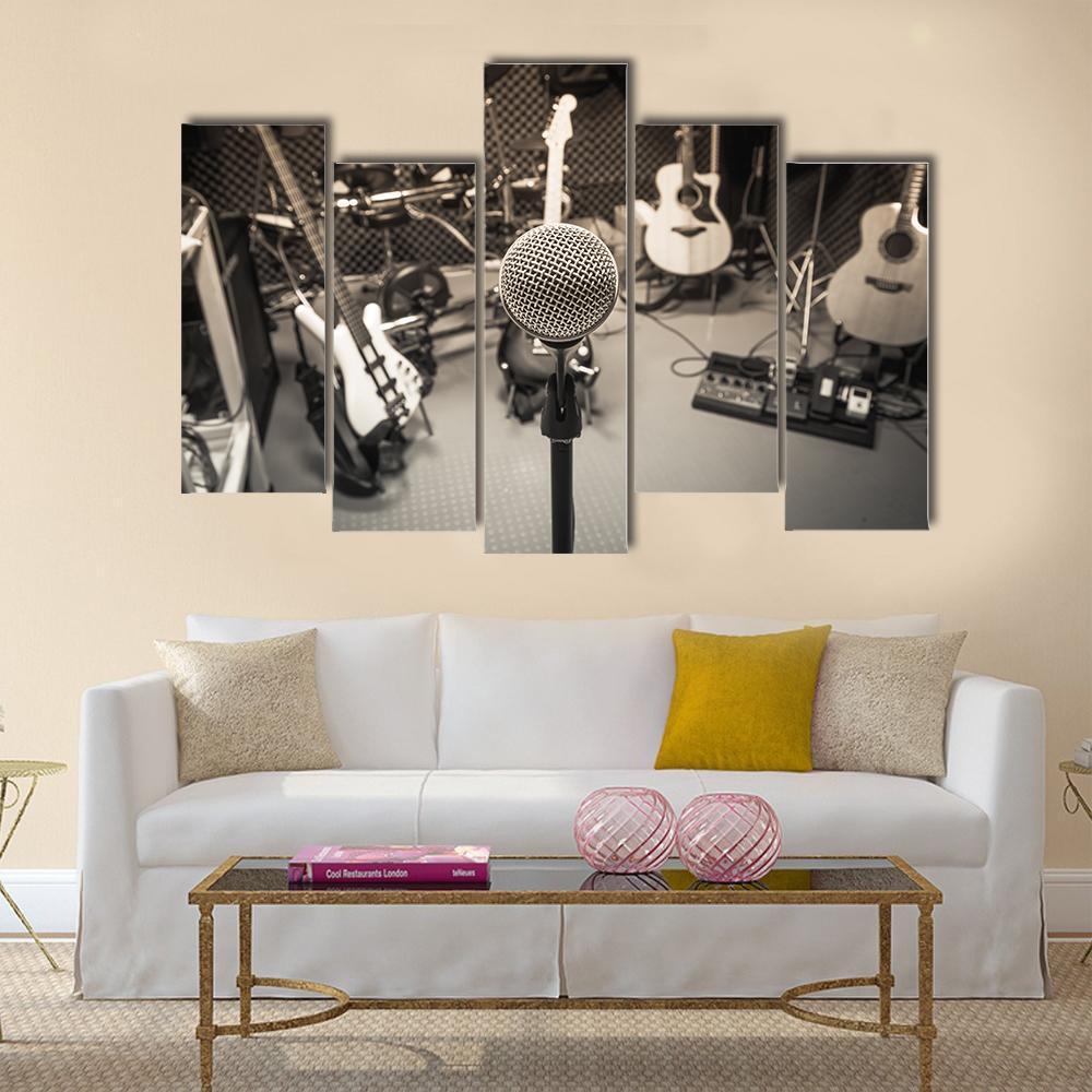 Musical Equipment's Canvas Wall Art-5 Pop-Gallery Wrap-47" x 32"-Tiaracle