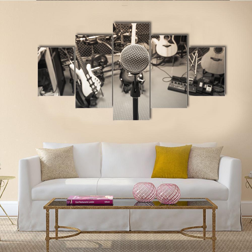 Musical Equipment's Canvas Wall Art-5 Star-Gallery Wrap-62" x 32"-Tiaracle
