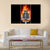 Microphone In Fire Canvas Wall Art-3 Horizontal-Gallery Wrap-37" x 24"-Tiaracle