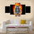 Microphone In Fire Canvas Wall Art-3 Horizontal-Gallery Wrap-37" x 24"-Tiaracle