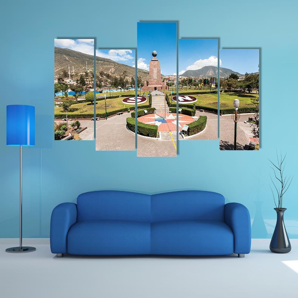 Middle Of The World Museum Canvas Wall Art-5 Pop-Gallery Wrap-47" x 32"-Tiaracle
