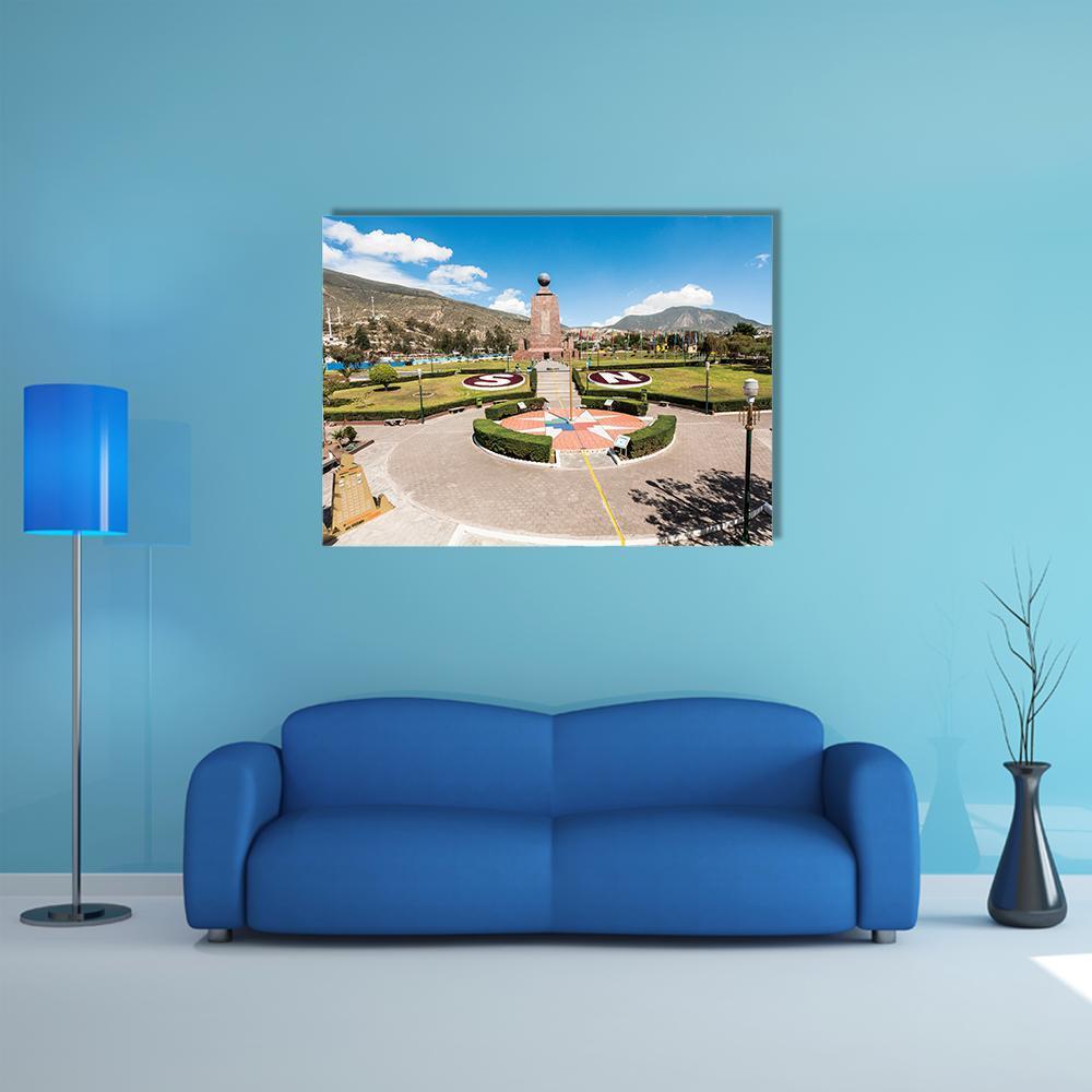 Middle Of The World Museum Canvas Wall Art-4 Horizontal-Gallery Wrap-34" x 24"-Tiaracle