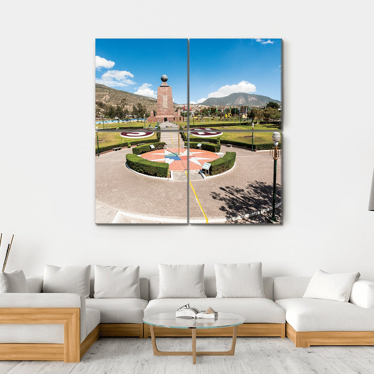 Middle Of The World Museum Canvas Wall Art-4 Square-Gallery Wrap-17" x 17"-Tiaracle