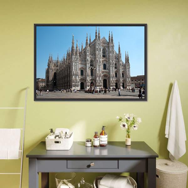 Milan Cathedral Canvas Wall Art-5 Horizontal-Gallery Wrap-22" x 12"-Tiaracle