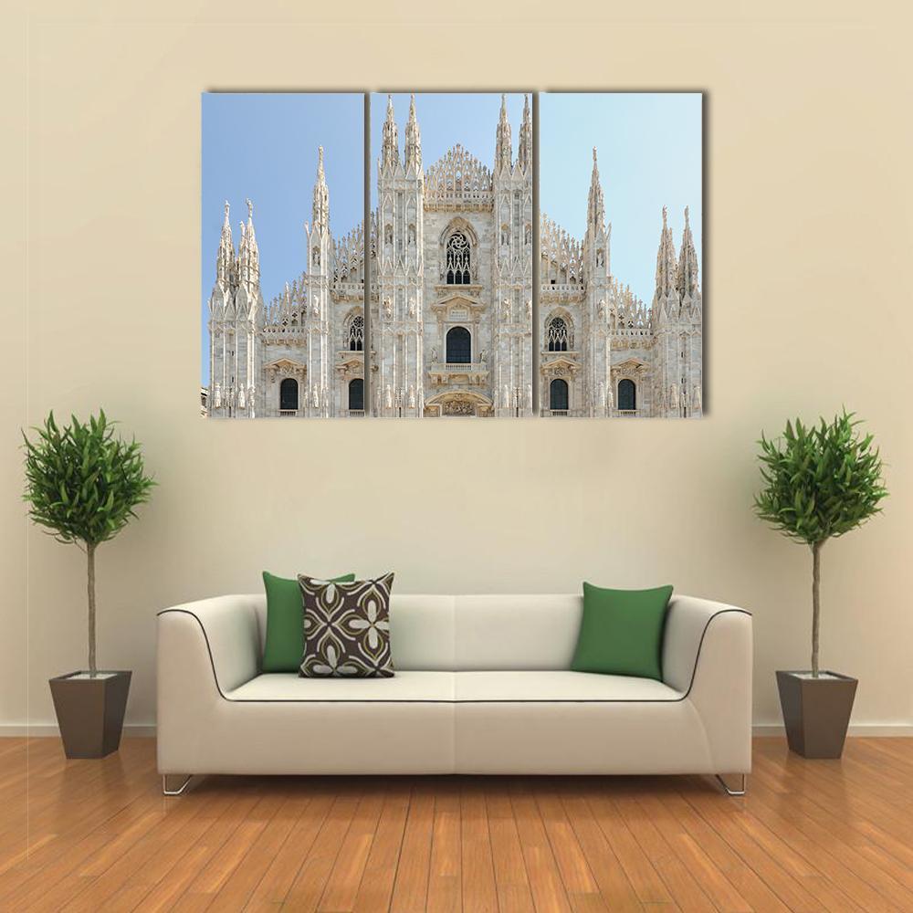 Milan Cathedral Duomo Canvas Wall Art-3 Horizontal-Gallery Wrap-37" x 24"-Tiaracle