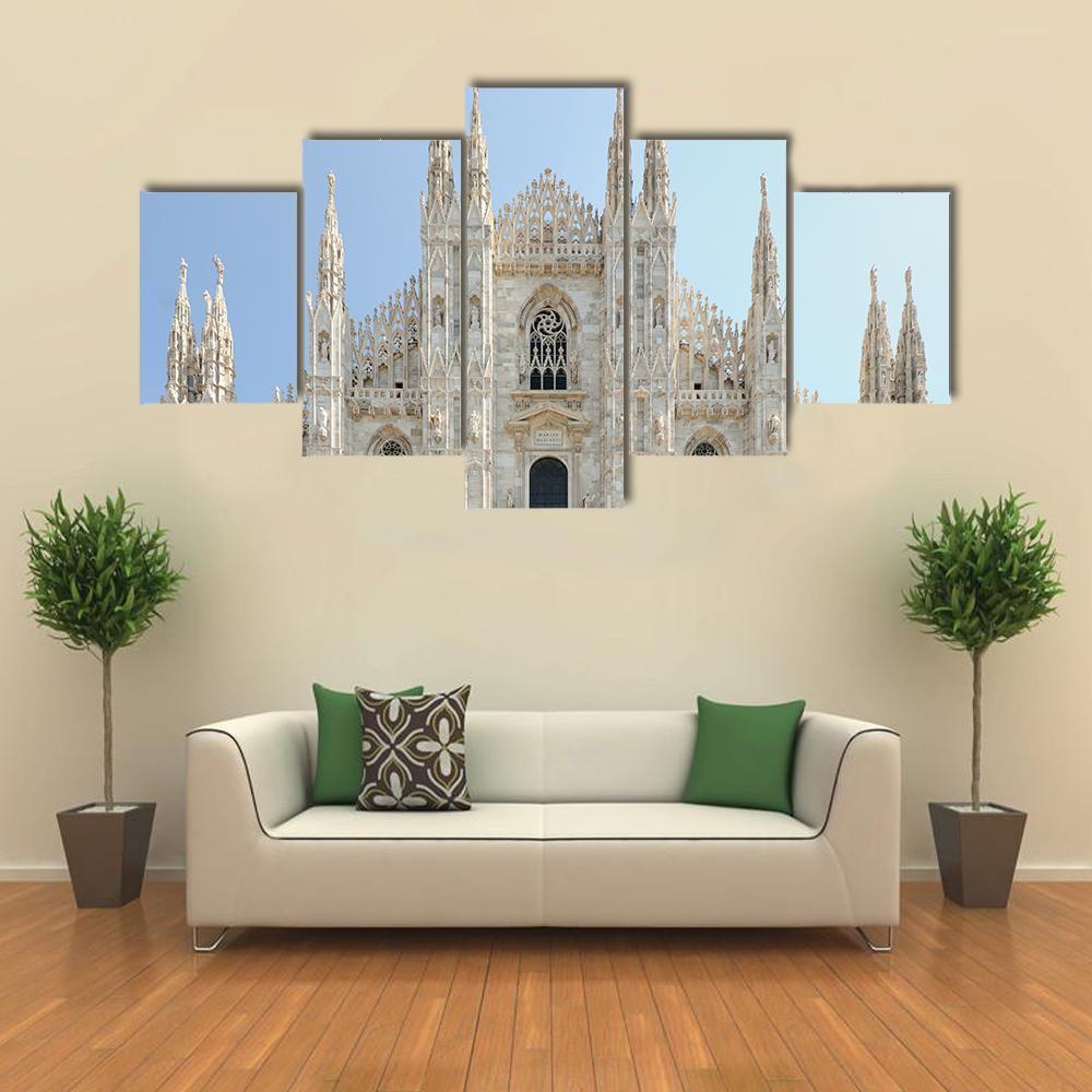Milan Cathedral Duomo Canvas Wall Art-5 Star-Gallery Wrap-62" x 32"-Tiaracle