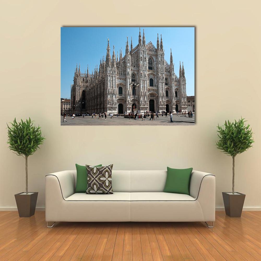 Milan Cathedral Canvas Wall Art-4 Horizontal-Gallery Wrap-34" x 24"-Tiaracle