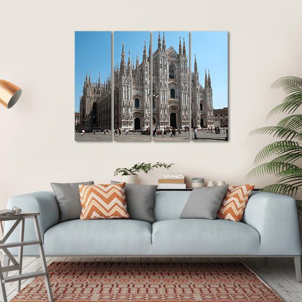 Milan Cathedral Canvas Wall Art-4 Horizontal-Gallery Wrap-34" x 24"-Tiaracle