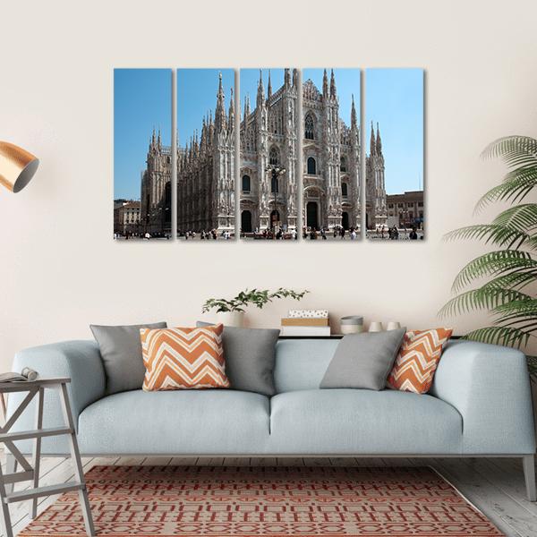 Milan Cathedral Canvas Wall Art-5 Horizontal-Gallery Wrap-22" x 12"-Tiaracle