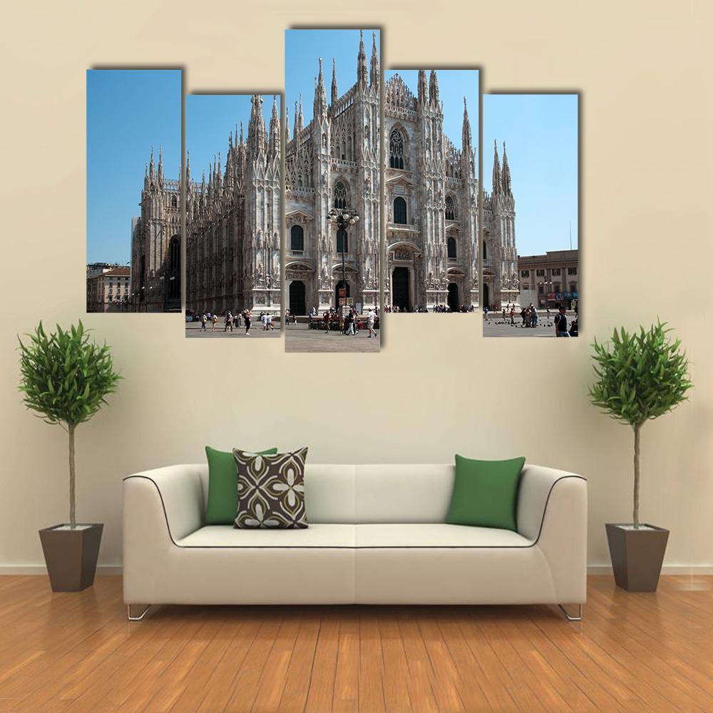 Milan Cathedral Canvas Wall Art-5 Pop-Gallery Wrap-47" x 32"-Tiaracle