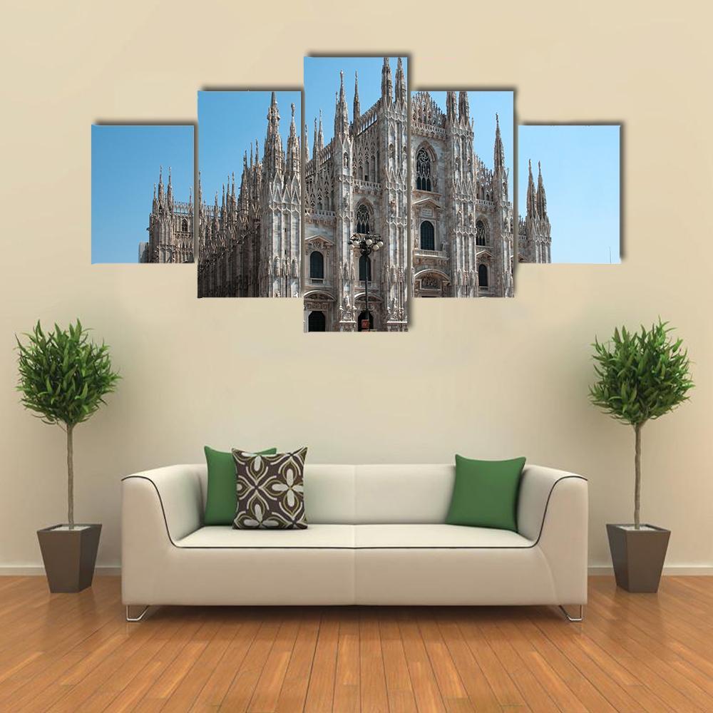 Milan Cathedral Canvas Wall Art-5 Star-Gallery Wrap-62" x 32"-Tiaracle