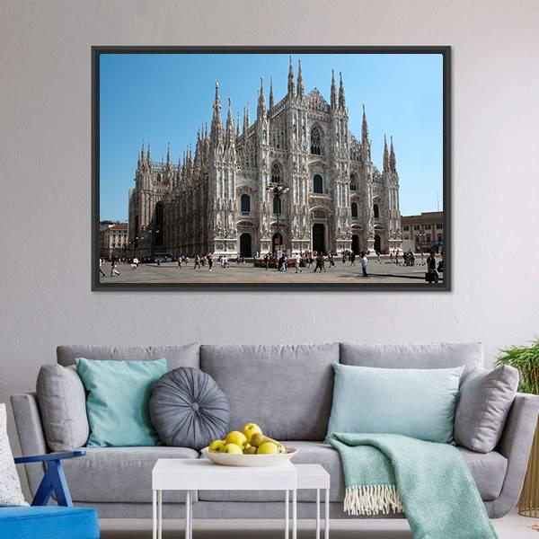 Milan Cathedral Canvas Wall Art-3 Horizontal-Gallery Wrap-25" x 16"-Tiaracle