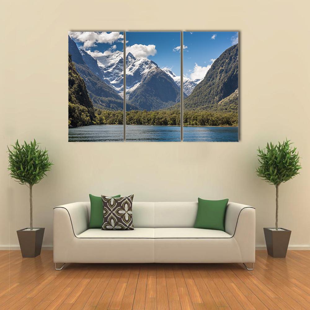 Milford Sound Fiordland Canvas Wall Art-3 Horizontal-Gallery Wrap-37" x 24"-Tiaracle