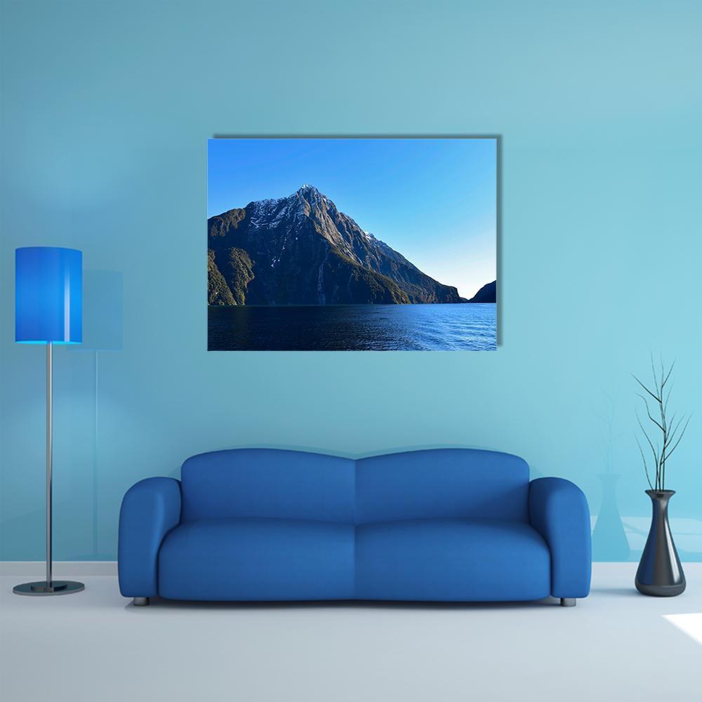 Milford Sound In Fiordland Canvas Wall Art-1 Piece-Gallery Wrap-48" x 32"-Tiaracle