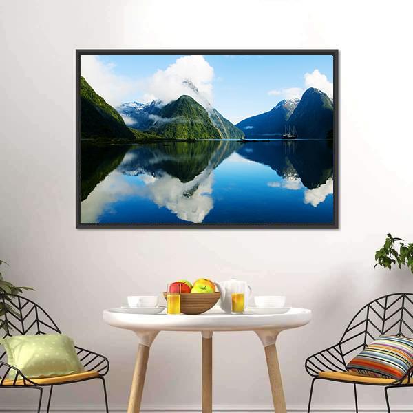 Milford Sound New Zealand Canvas Wall Art-3 Horizontal-Gallery Wrap-25" x 16"-Tiaracle