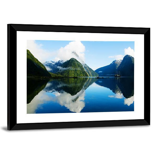 Milford Sound New Zealand Canvas Wall Art-3 Horizontal-Gallery Wrap-25" x 16"-Tiaracle
