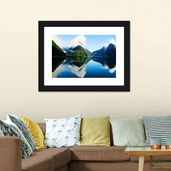 Milford Sound New Zealand Canvas Wall Art-3 Horizontal-Gallery Wrap-25" x 16"-Tiaracle