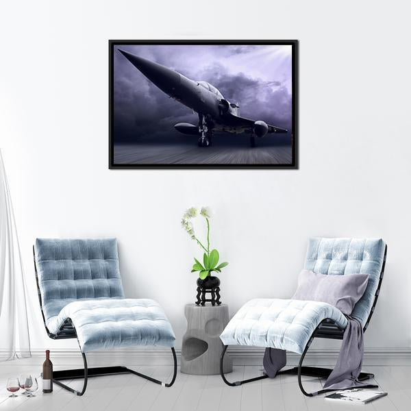 Military Airplane Canvas Wall Art-5 Horizontal-Gallery Wrap-22" x 12"-Tiaracle