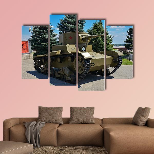 Tank Exhibition Russia Canvas Wall Art-4 Pop-Gallery Wrap-50" x 32"-Tiaracle