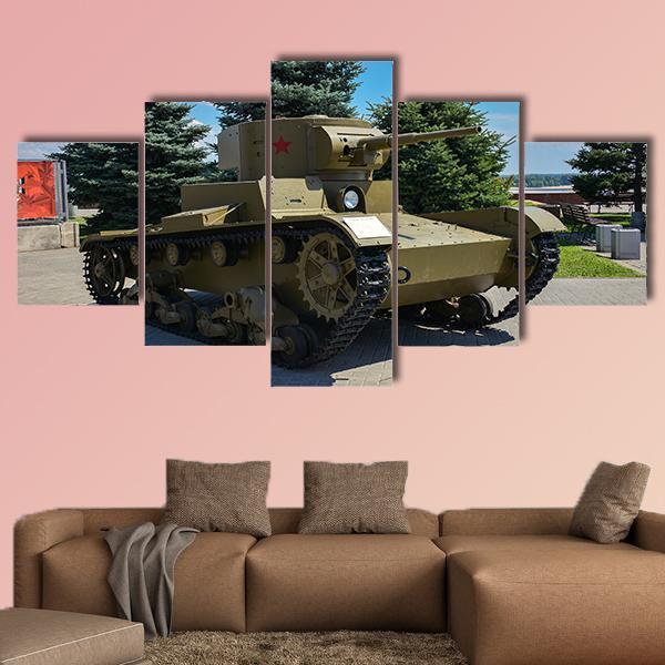 Tank Exhibition Russia Canvas Wall Art-5 Star-Gallery Wrap-62" x 32"-Tiaracle