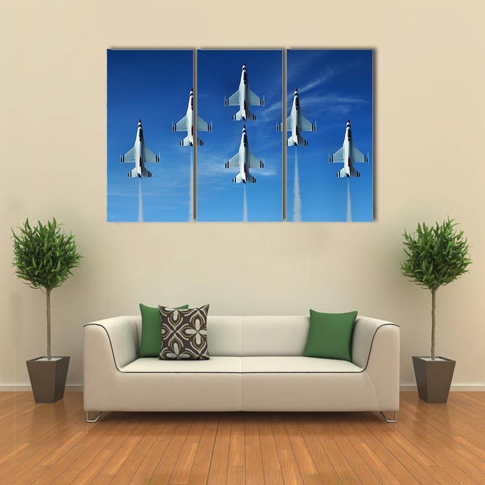 Military Aircrafts Canvas Wall Art-3 Horizontal-Gallery Wrap-37" x 24"-Tiaracle