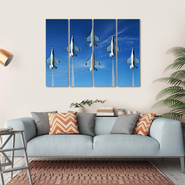 Military Aircrafts Canvas Wall Art-4 Horizontal-Gallery Wrap-34" x 24"-Tiaracle