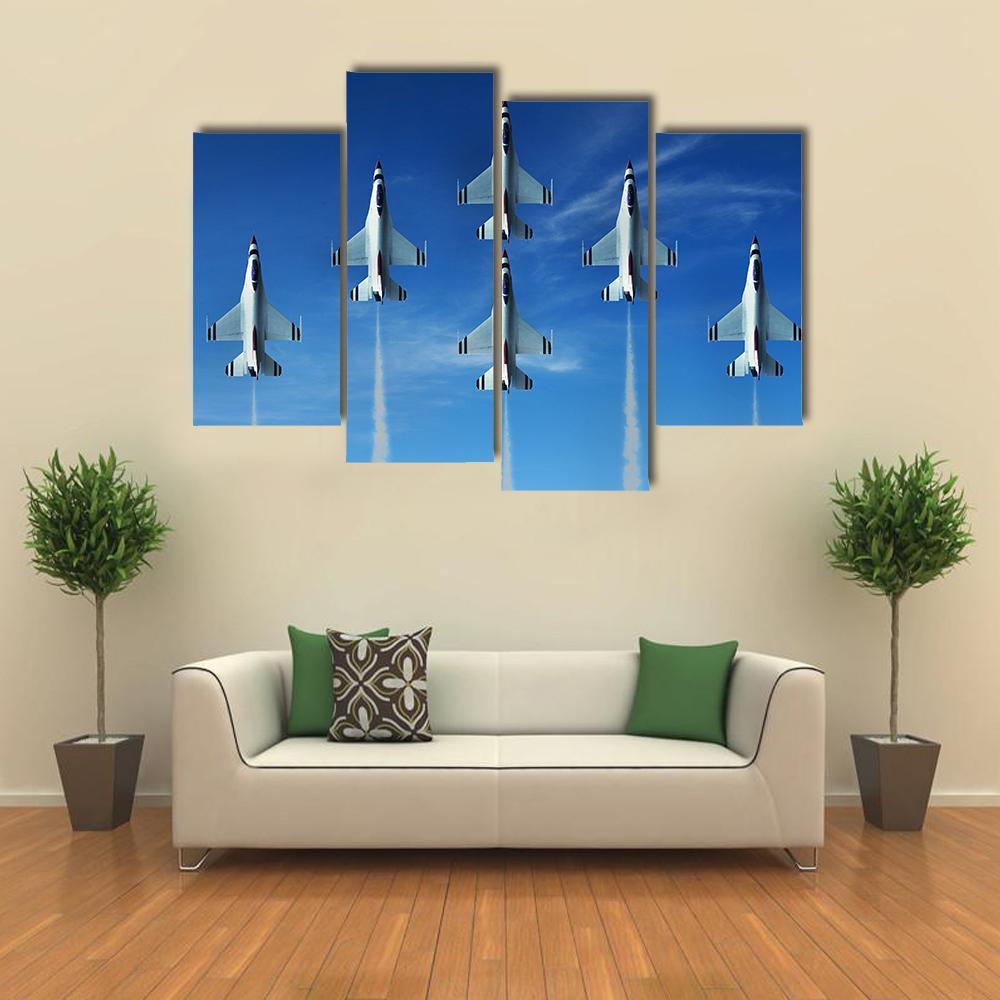 Military Aircrafts Canvas Wall Art-4 Pop-Gallery Wrap-50" x 32"-Tiaracle