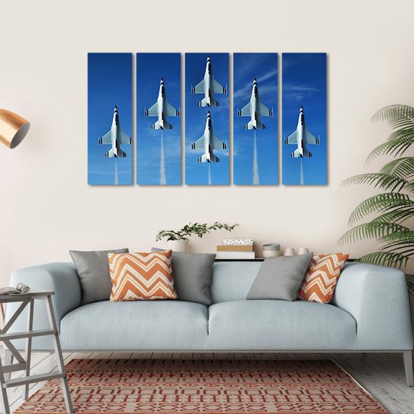 Military Aircrafts Canvas Wall Art-5 Horizontal-Gallery Wrap-22" x 12"-Tiaracle