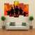 Silhouette Of Military Soldiers Canvas Wall Art-1 Piece-Gallery Wrap-48" x 32"-Tiaracle