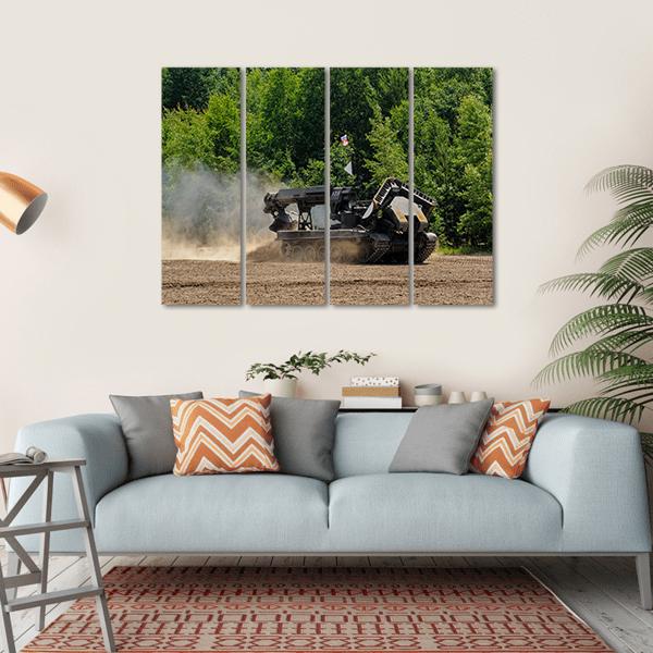 Military Tank Russia Canvas Wall Art-4 Horizontal-Gallery Wrap-34" x 24"-Tiaracle