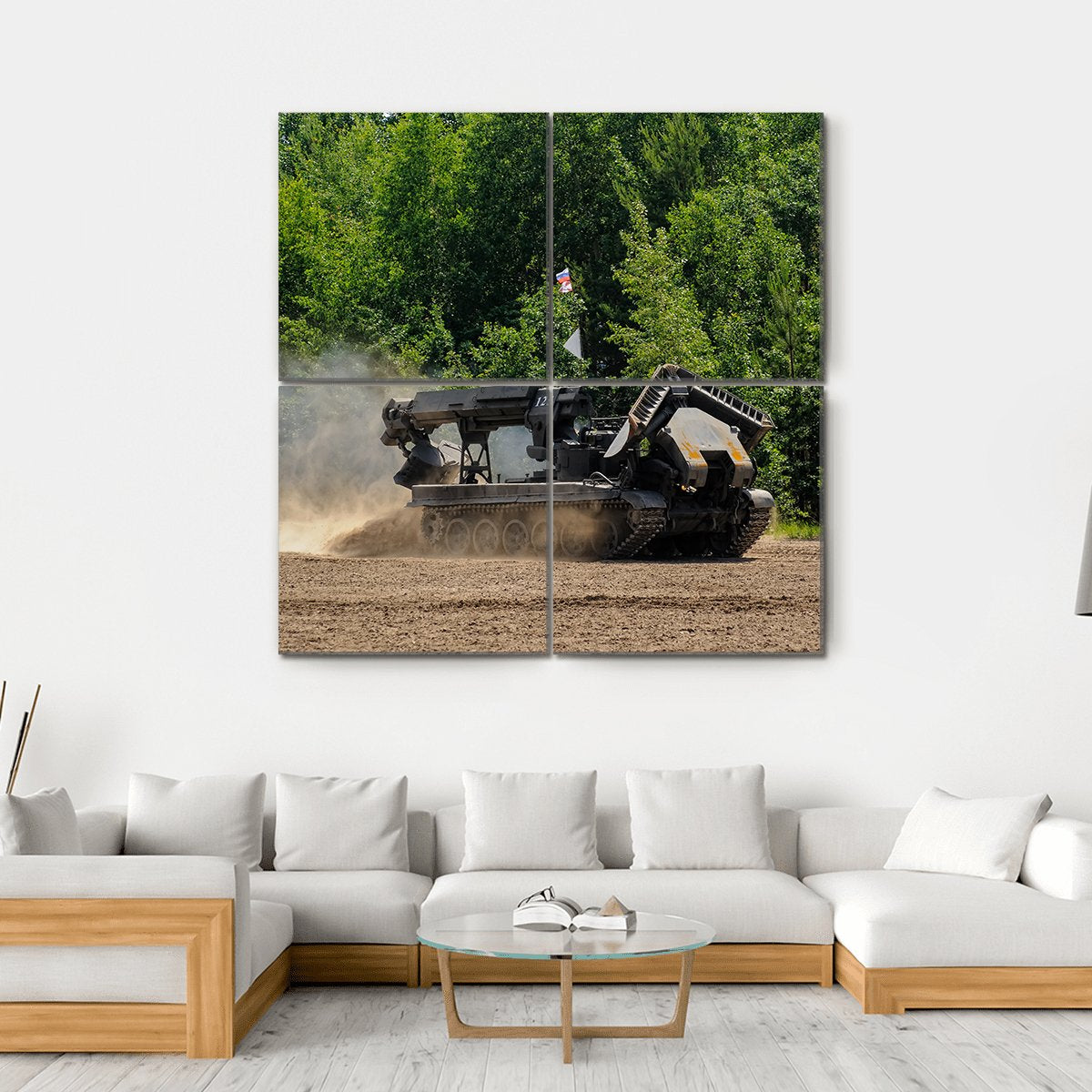 Military Tank Russia Canvas Wall Art-4 Square-Gallery Wrap-17" x 17"-Tiaracle