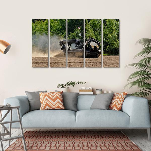 Military Tank Russia Canvas Wall Art-5 Horizontal-Gallery Wrap-22" x 12"-Tiaracle