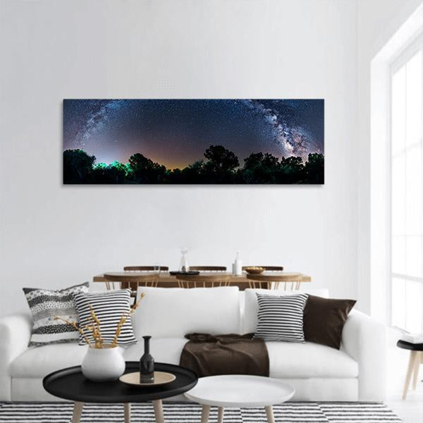 Milky Way Panoramic Canvas Wall Art-1 Piece-36" x 12"-Tiaracle