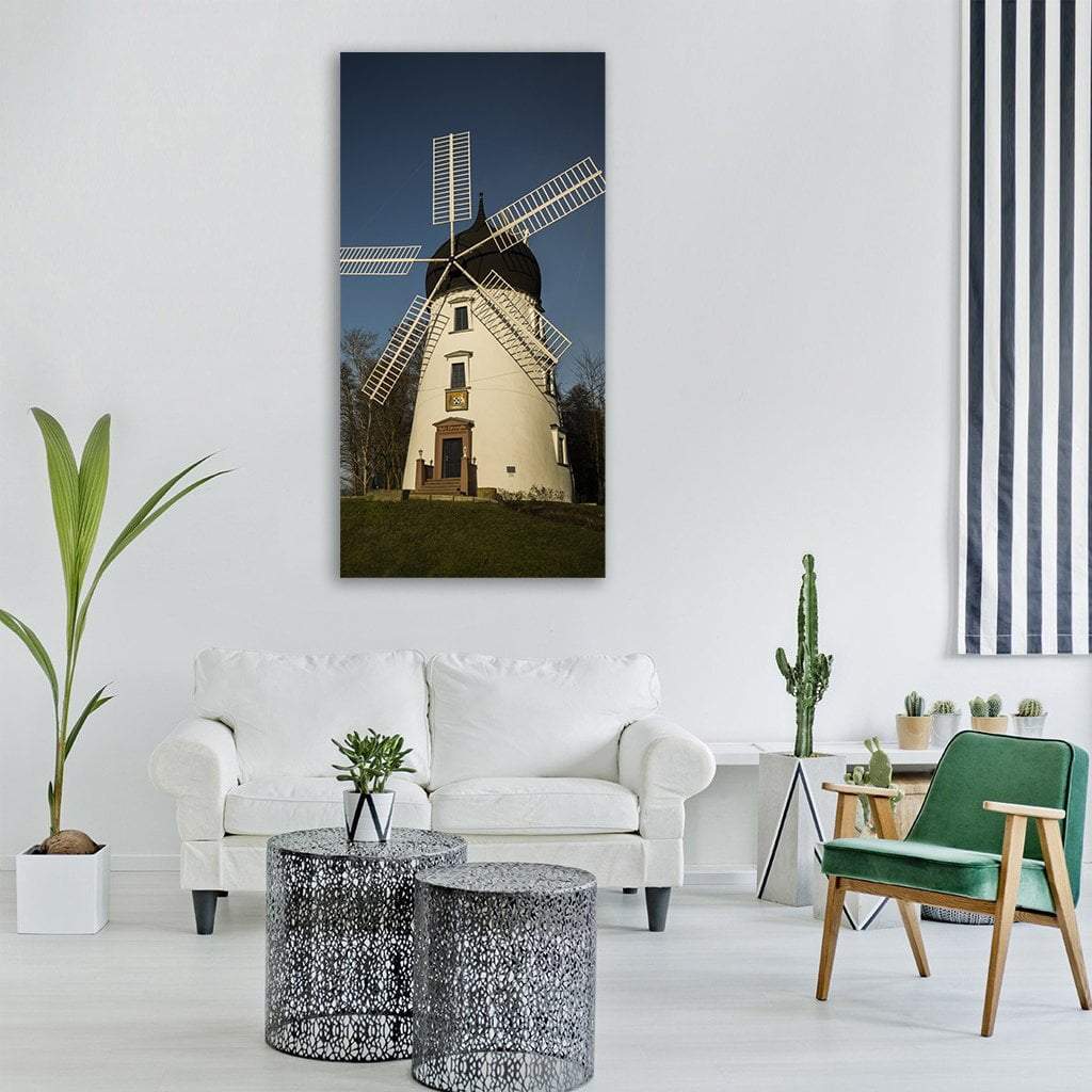 Mill Gifhorn Netherland Vertical Canvas Wall Art-3 Vertical-Gallery Wrap-12" x 25"-Tiaracle