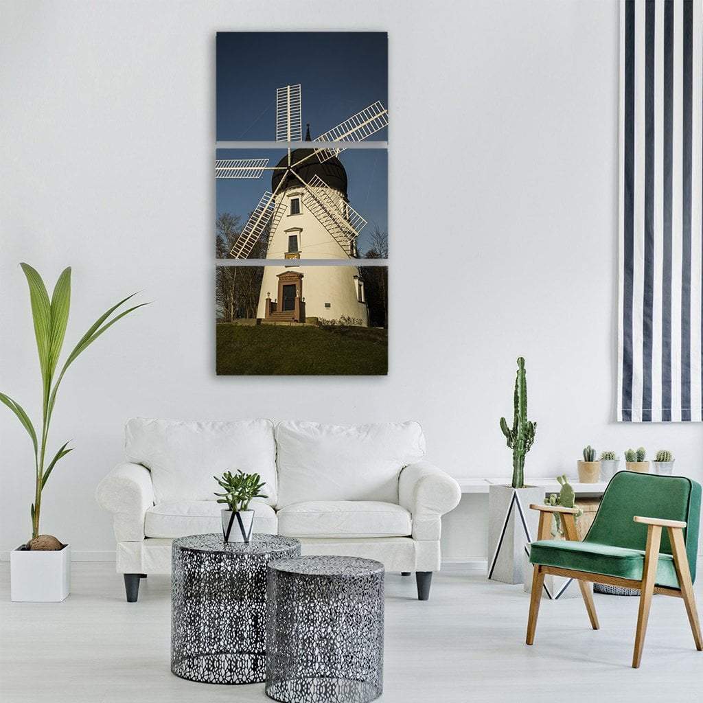 Mill Gifhorn Netherland Vertical Canvas Wall Art-3 Vertical-Gallery Wrap-12" x 25"-Tiaracle
