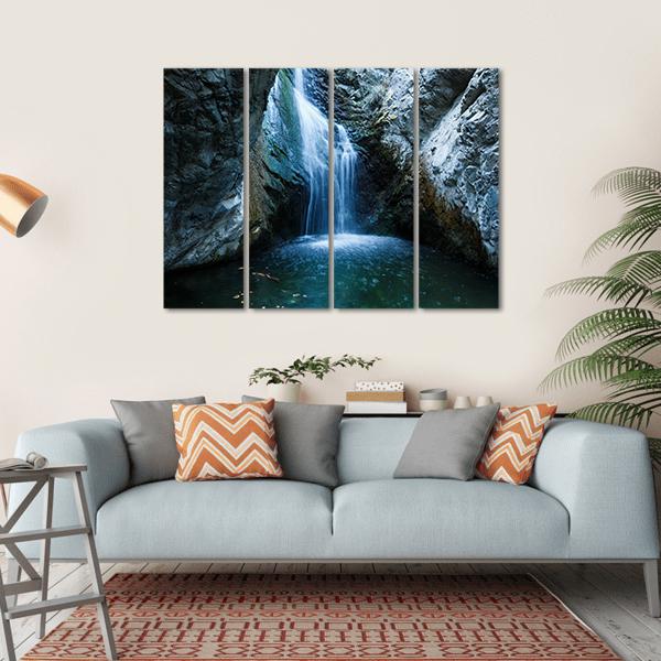 Millomeri Waterfalls Canvas Wall Art-4 Horizontal-Gallery Wrap-34" x 24"-Tiaracle