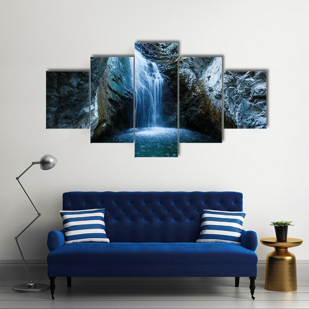 Millomeri Waterfalls Canvas Wall Art-4 Pop-Gallery Wrap-50" x 32"-Tiaracle