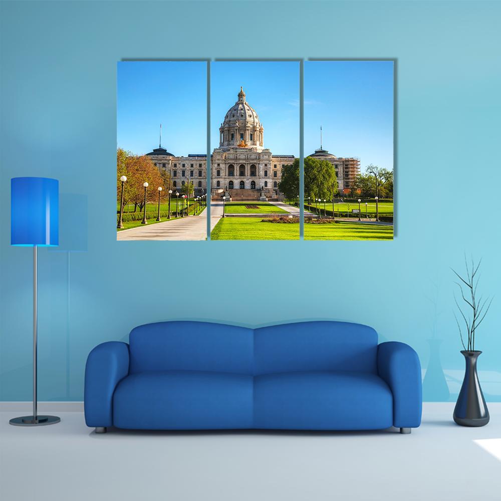 Minnesota Capitol Building Canvas Wall Art-3 Horizontal-Gallery Wrap-37" x 24"-Tiaracle