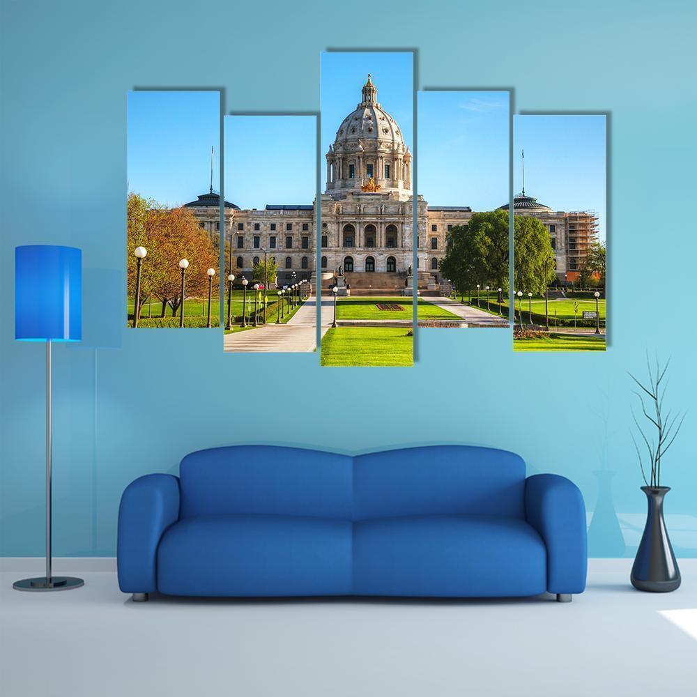 Minnesota Capitol Building Canvas Wall Art-5 Pop-Gallery Wrap-47" x 32"-Tiaracle