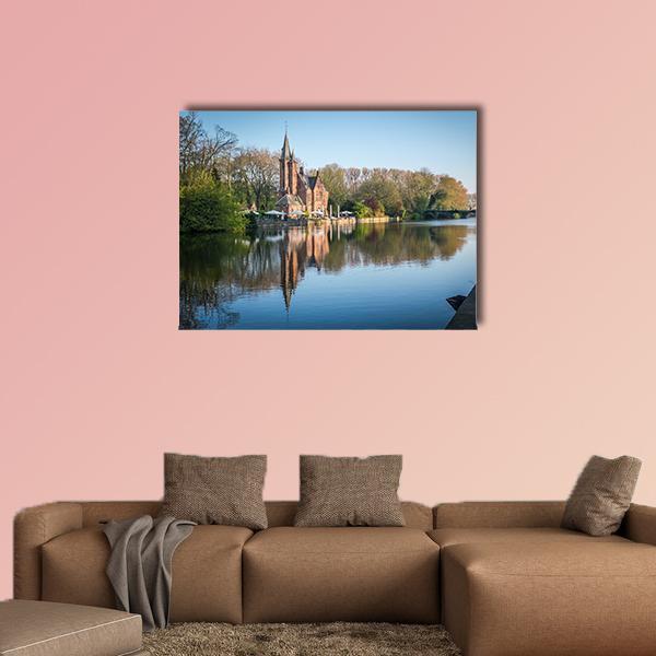 Minnewater Castle Canvas Wall Art-1 Piece-Gallery Wrap-48" x 32"-Tiaracle