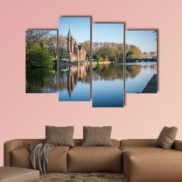 Minnewater Castle Canvas Wall Art-4 Pop-Gallery Wrap-50" x 32"-Tiaracle