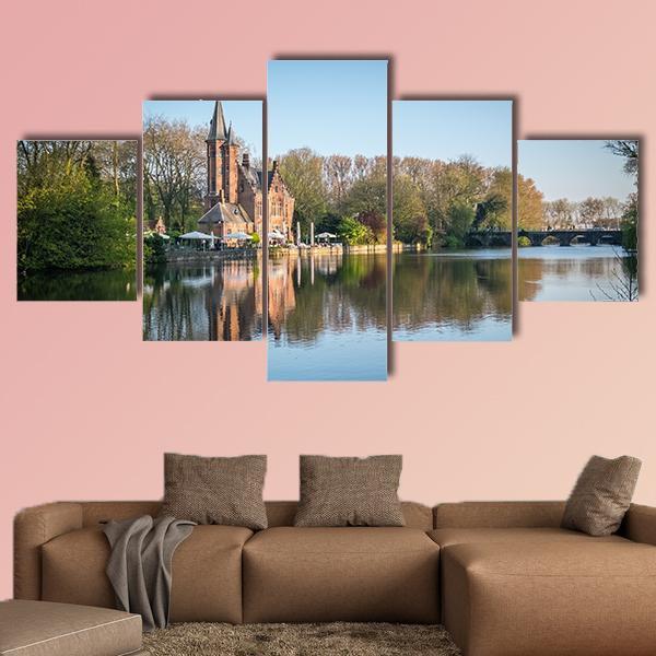 Minnewater Castle Canvas Wall Art-5 Star-Gallery Wrap-62" x 32"-Tiaracle