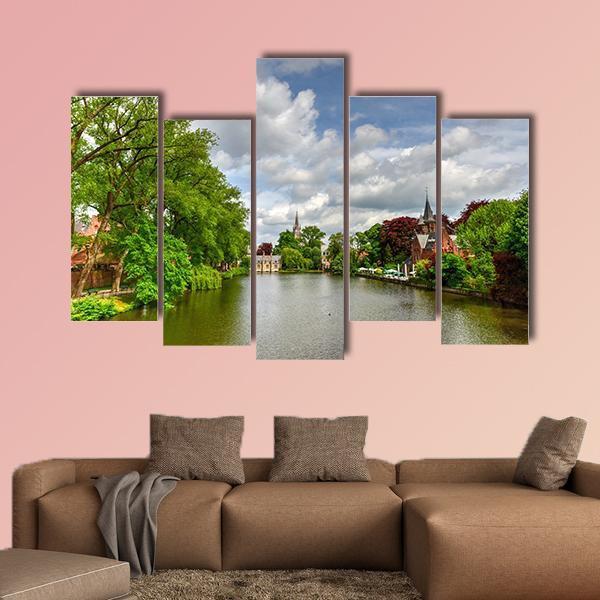 Minnewater Park &amp; Lake Canvas Wall Art-5 Pop-Gallery Wrap-47" x 32"-Tiaracle