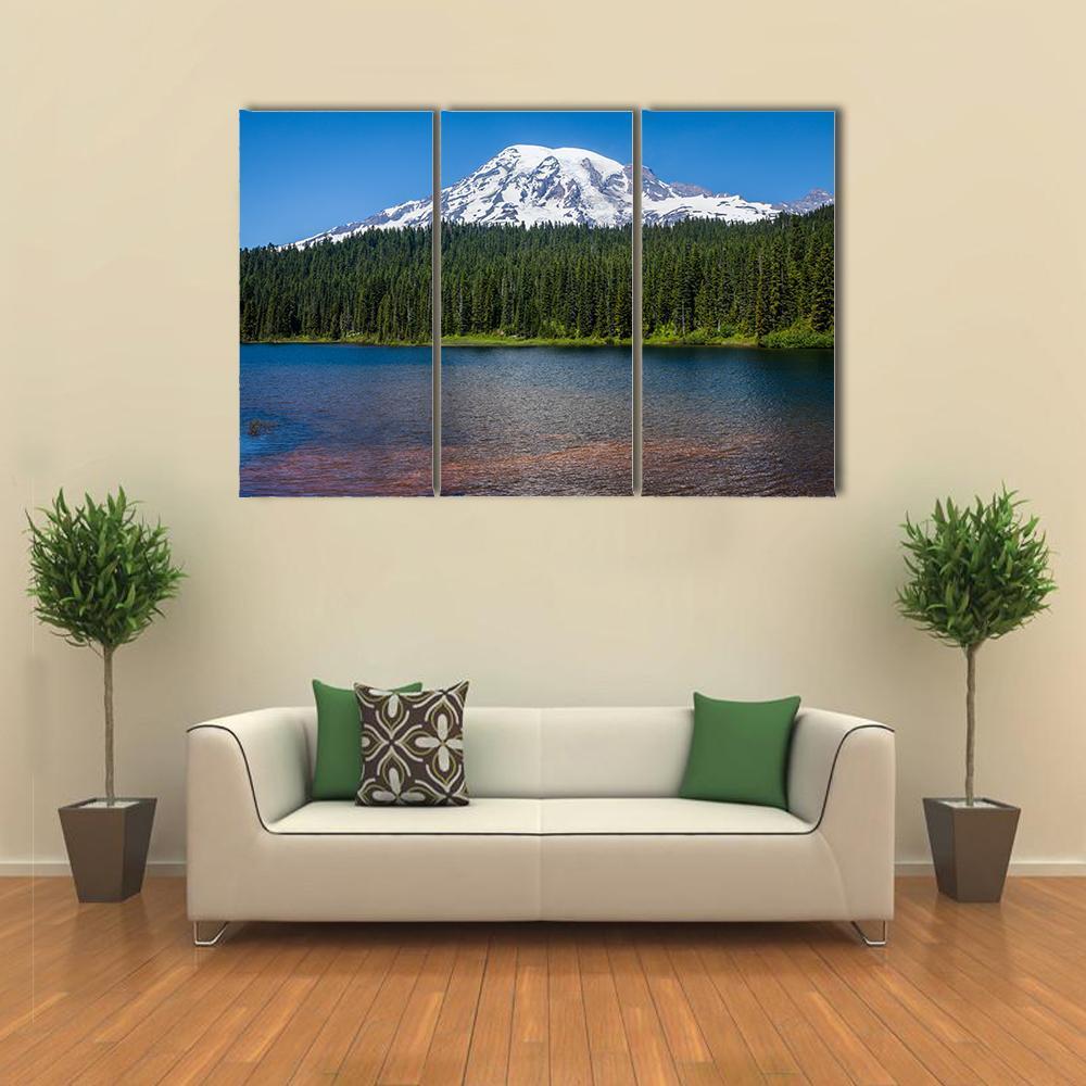 Mirror Lake Washington Canvas Wall Art-3 Horizontal-Gallery Wrap-37" x 24"-Tiaracle