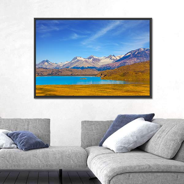 Mirror Lake With Icy Water Canvas Wall Art-3 Horizontal-Gallery Wrap-25" x 16"-Tiaracle