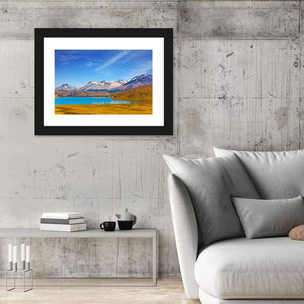 Mirror Lake With Icy Water Canvas Wall Art-3 Horizontal-Gallery Wrap-25" x 16"-Tiaracle