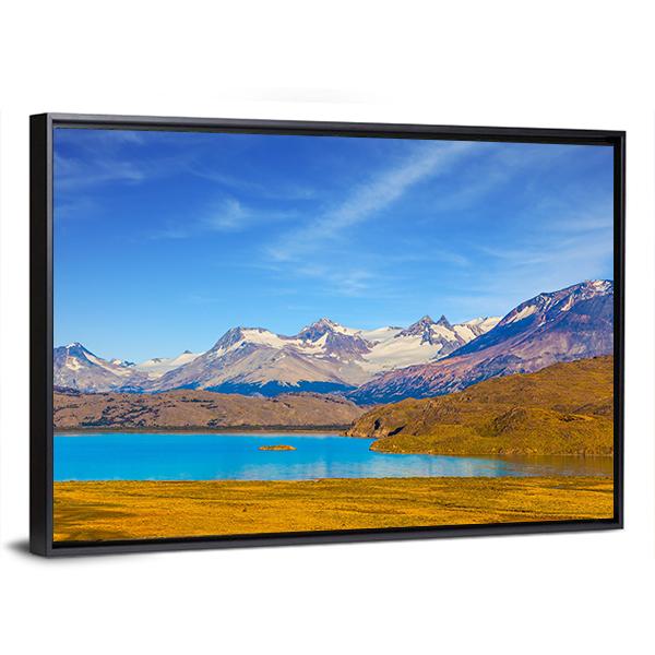 Mirror Lake With Icy Water Canvas Wall Art-5 Horizontal-Gallery Wrap-22" x 12"-Tiaracle