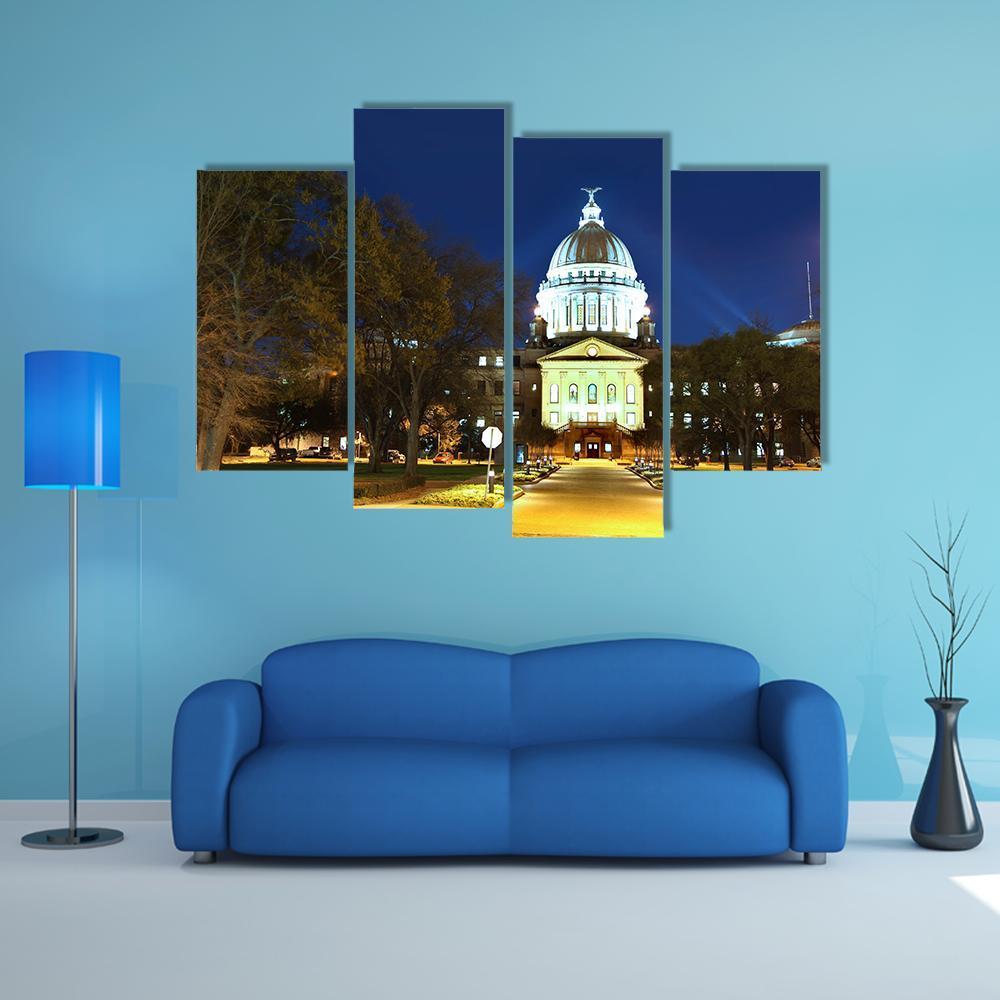 Mississippi State Capitol Canvas Wall Art-4 Pop-Gallery Wrap-50" x 32"-Tiaracle